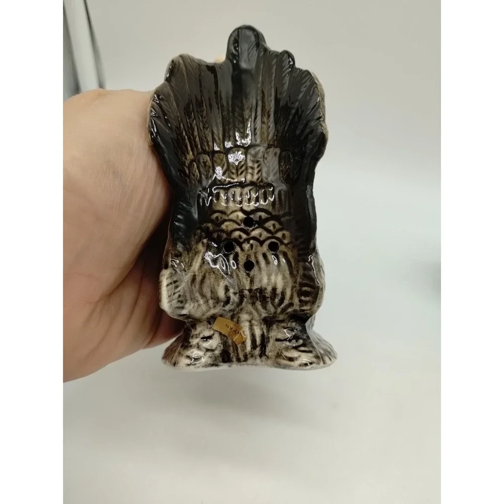 Vintage White Black Rooster and Hen Chicken Salt & Pepper Shakers Japan